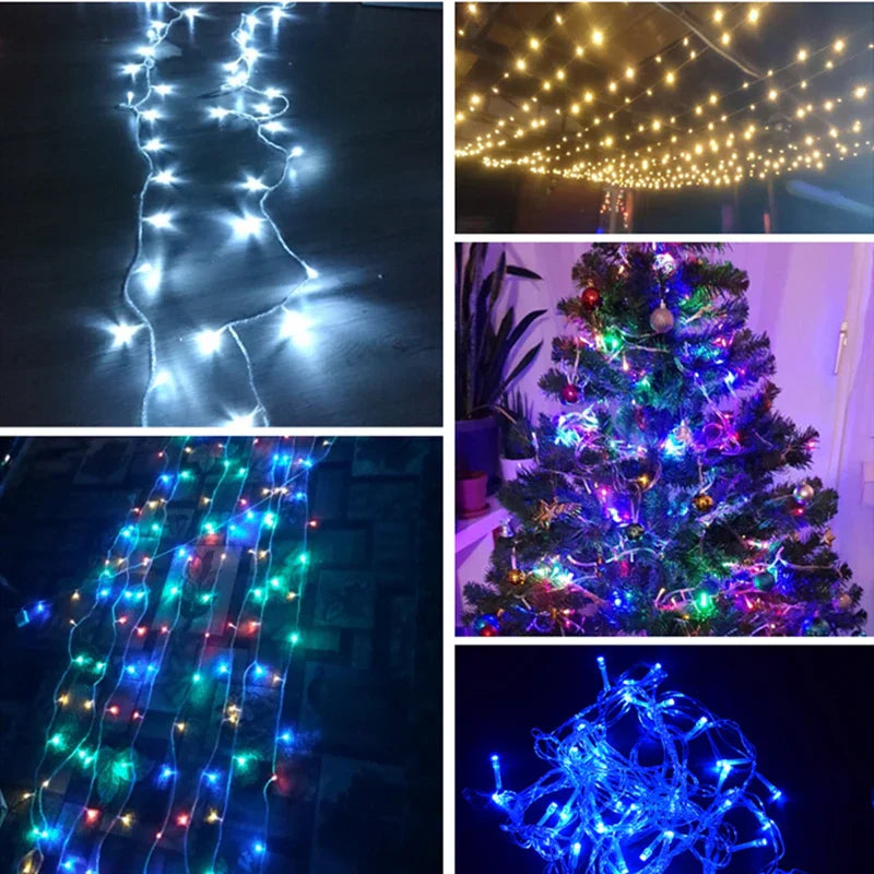 Christmas Lights 5M 10M 20M 30M 50M 100M Led String Fairy Light 8 Modes Christmas Lights For Wedding Party Holiday Lights
