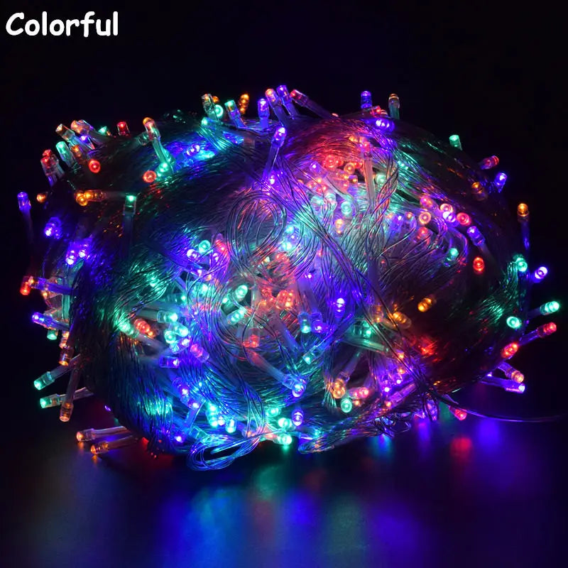 Christmas Lights 5M 10M 20M 30M 50M 100M Led String Fairy Light 8 Modes Christmas Lights For Wedding Party Holiday Lights