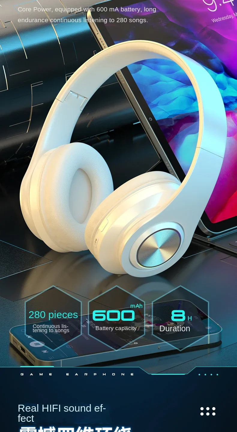 XIAOMI 2025 Head-mounted Wireless Bluetooth Headphones With Mic Noise Cancelling Headsets Stereo Sound Sport Gaming Earphones
