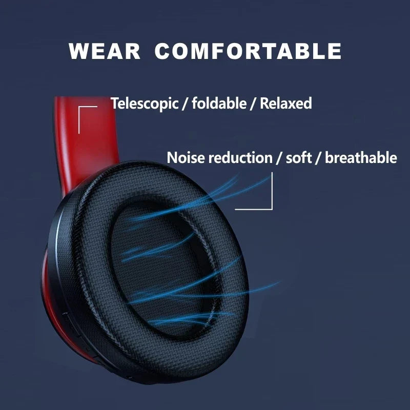 Lenovo HD200 Bluetooth Earphones Over-ear Foldable Computer Wireless Headphones Noise Cancellation HIFI Stereo Gaming Headset