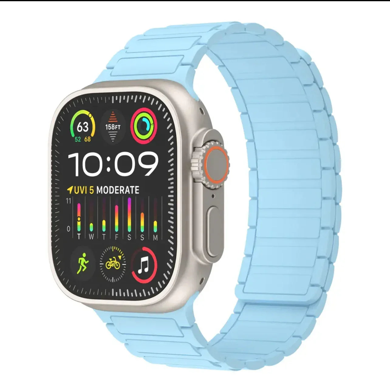 AW Magnetic Sports Strap for iwatch HK9 Pro Max Ultra 2 band 44mm 45mm 42mm 38mm 49mm HK8 Pro Max H12 Ultra DT8 Plus S9 SE Band